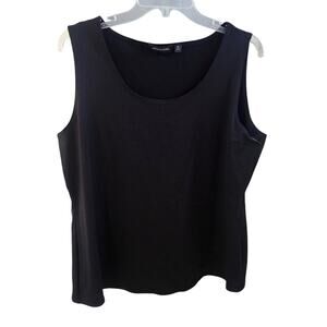 Notations Black Stretchy Tank Top - XL
